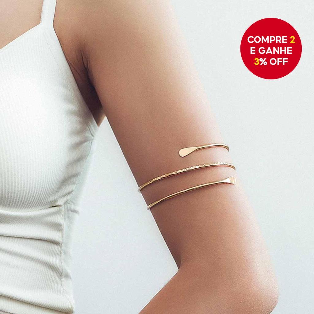 Punho De Braço Espiral Para Mulheres Pulseira De 