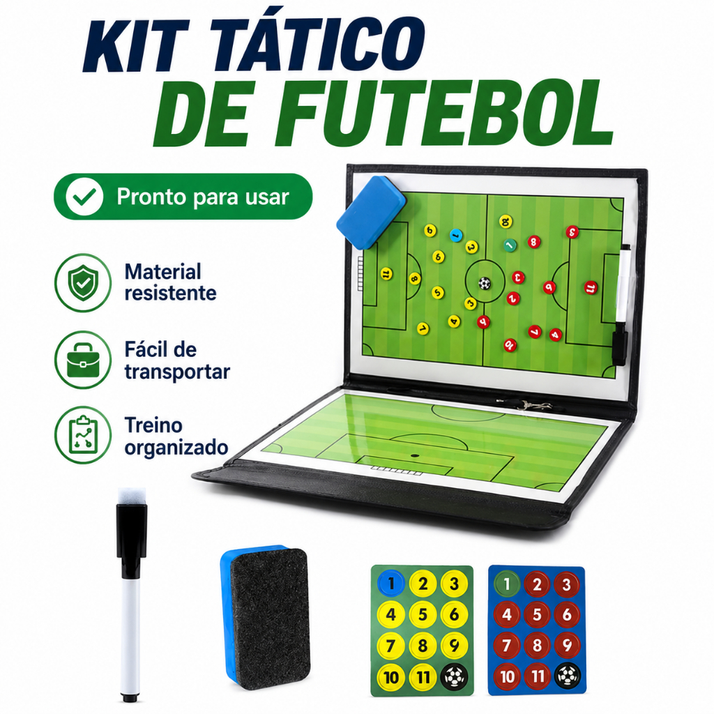 Capa De Couro Para Prancheta De Futebol Dobrável 