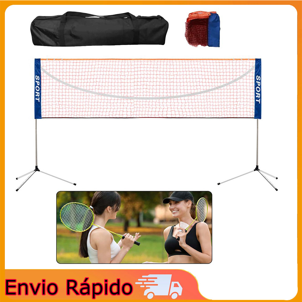 Redes para badminton e voleibol  com suportes desm