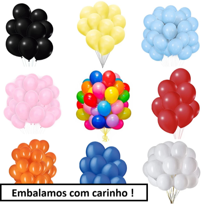 Balão Bexiga Látex Pérola 25 Unidades De 10 Pol