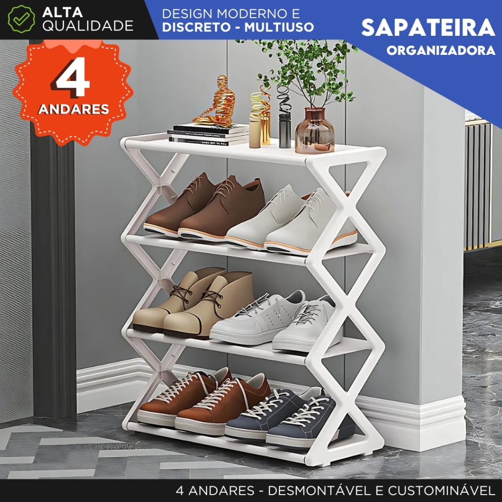Sapateira Organizadora 4 Andares Multiuso Desmont�