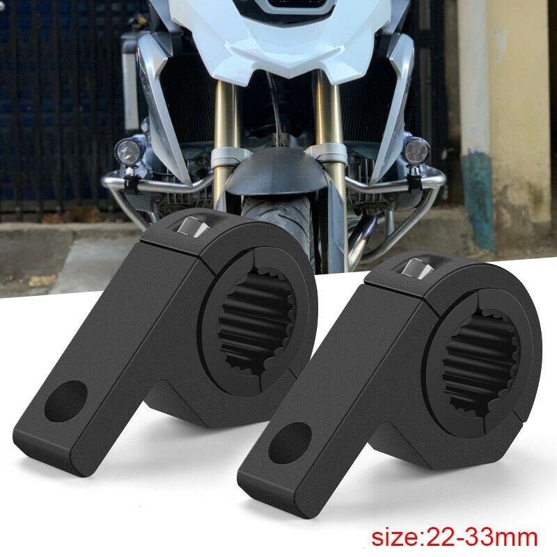 2 Pçs Motocicleta CNC Farol Ponto Luz Suporte Mon
