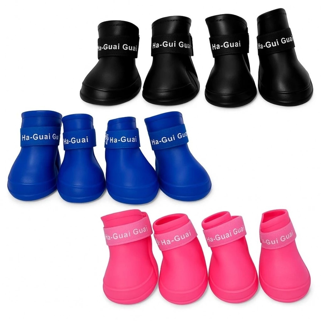 Tenis Botinha Sapato De Silicone Para Cachorro Fle