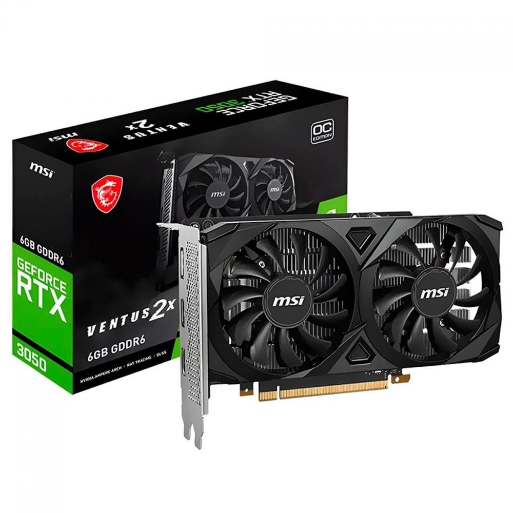 Placa de Vídeo MSI GeForce RTX 3050 Ventus 2X OC,
