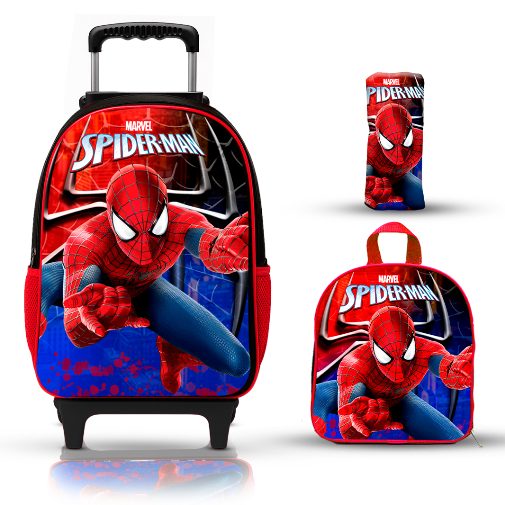 Mochila Escolar H Aranha De Rodinhas – Lanch