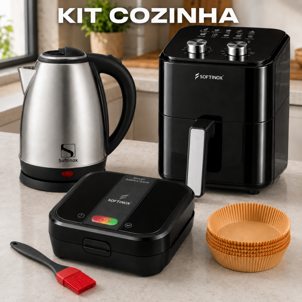 Kit Cozinha Air Fryer Fritadeira Elétrica 4,2L Ch
