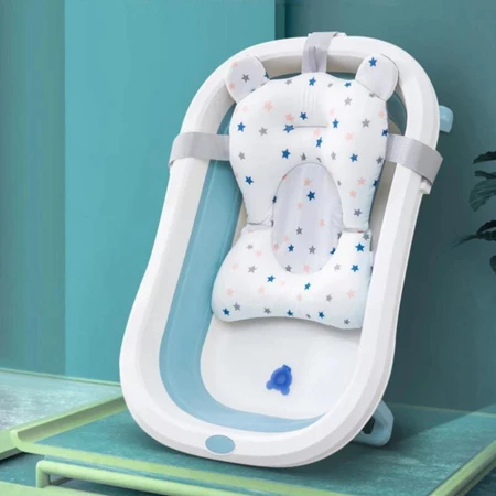 Banheira de bebê dobrável portátil com suporte 