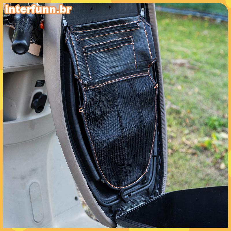 INTER Preto Armazenamento De Assento De Motociclet
