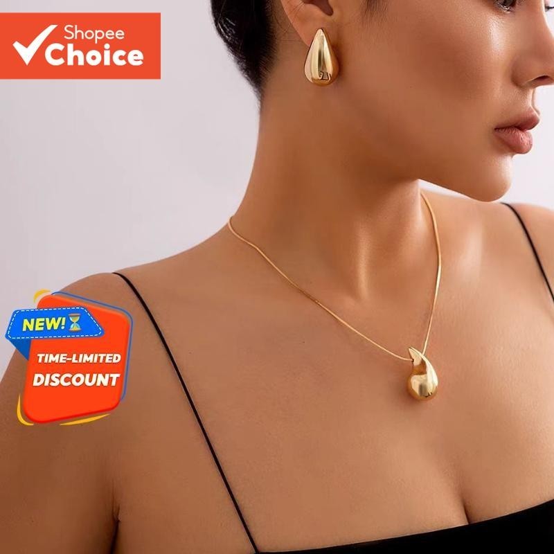 Conjunto De Joias Em Forma De Lágrima  Colar Com 