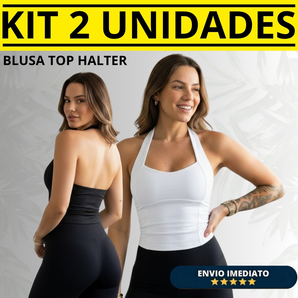 Kit 2 Regata Top Halter Blusinha Halter Neck Moda 