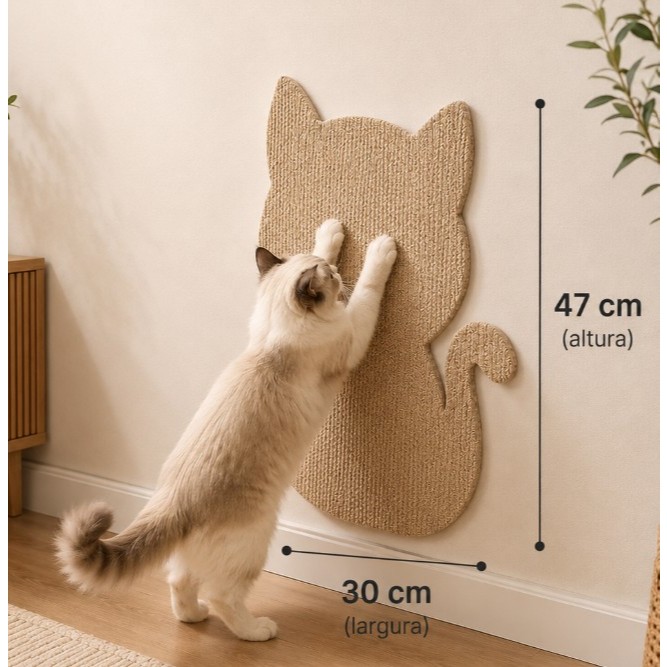 Arranhador Adesivo Design Gato em Carpete Premium 