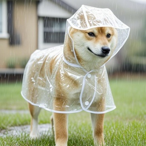 Capa De Chuva Para Cães Transparente Impermeável