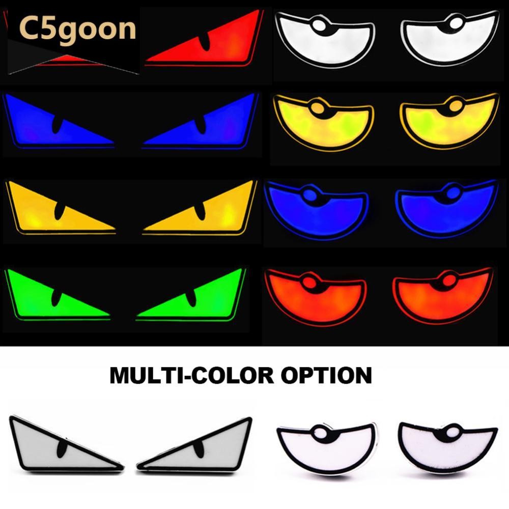C5GOON 2 Pçs Motocicleta LED Diabo Olhos Luzes De