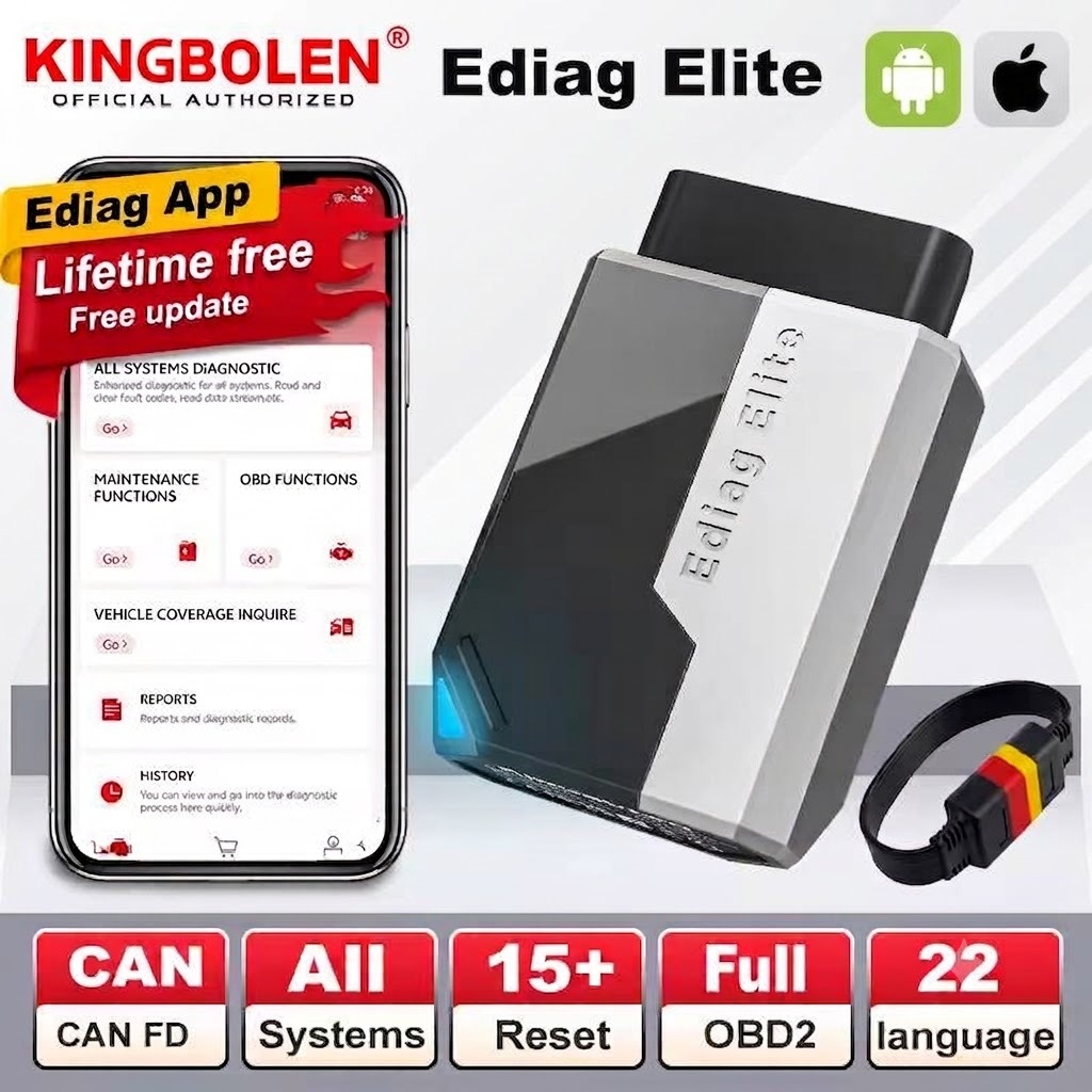 VitalícioScanner Automotivo KINGBOLEN Ediag Elite