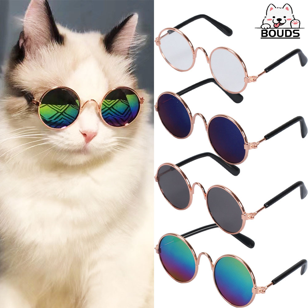 Óculos de Sol Redondo Retro para Gatos e Cachorro