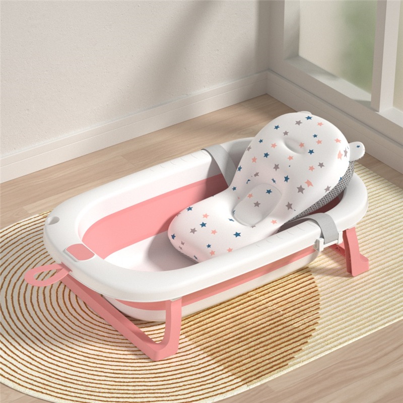 Banheira de bebê dobrável portátil com suporte 
