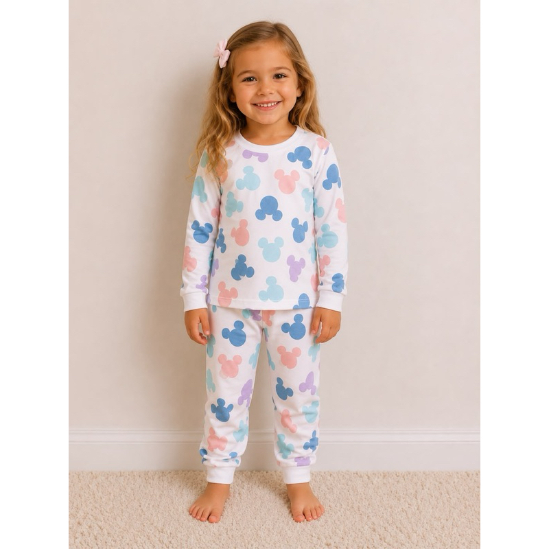 Pijama Infantil Manga longa Menina Tamanho 2 A 10 
