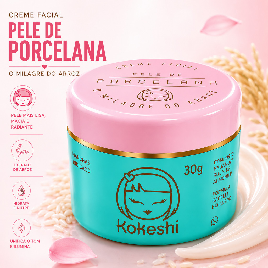 Creme Facial KOKESHI Hidratante Facial Pele De Por