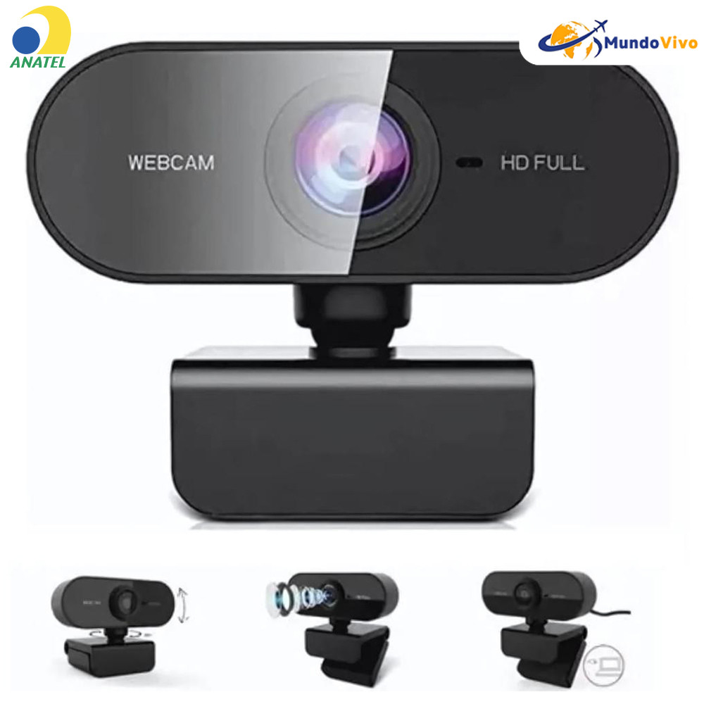 Câmera Webcam Full HD 1080p Microfone Integrado G