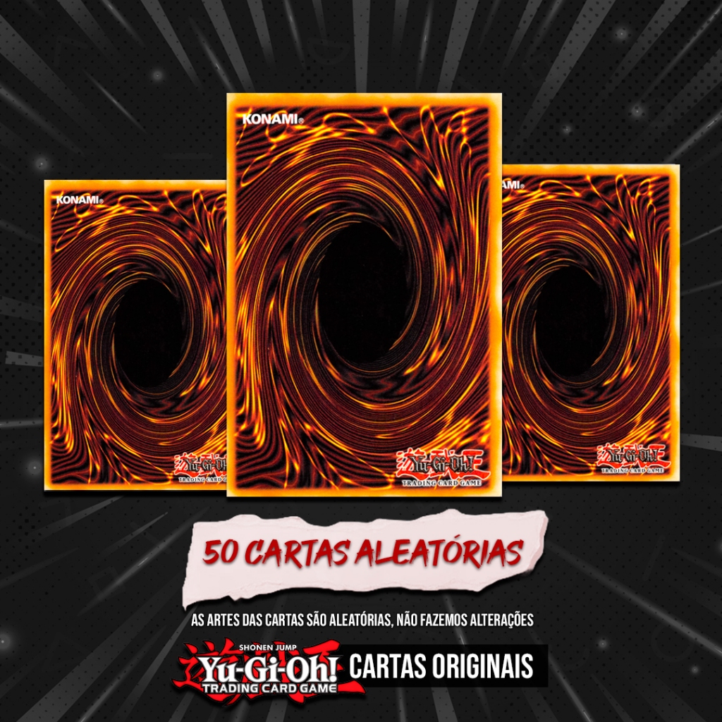 Lote de Cartas Yugioh Originais – 50 Cartas 