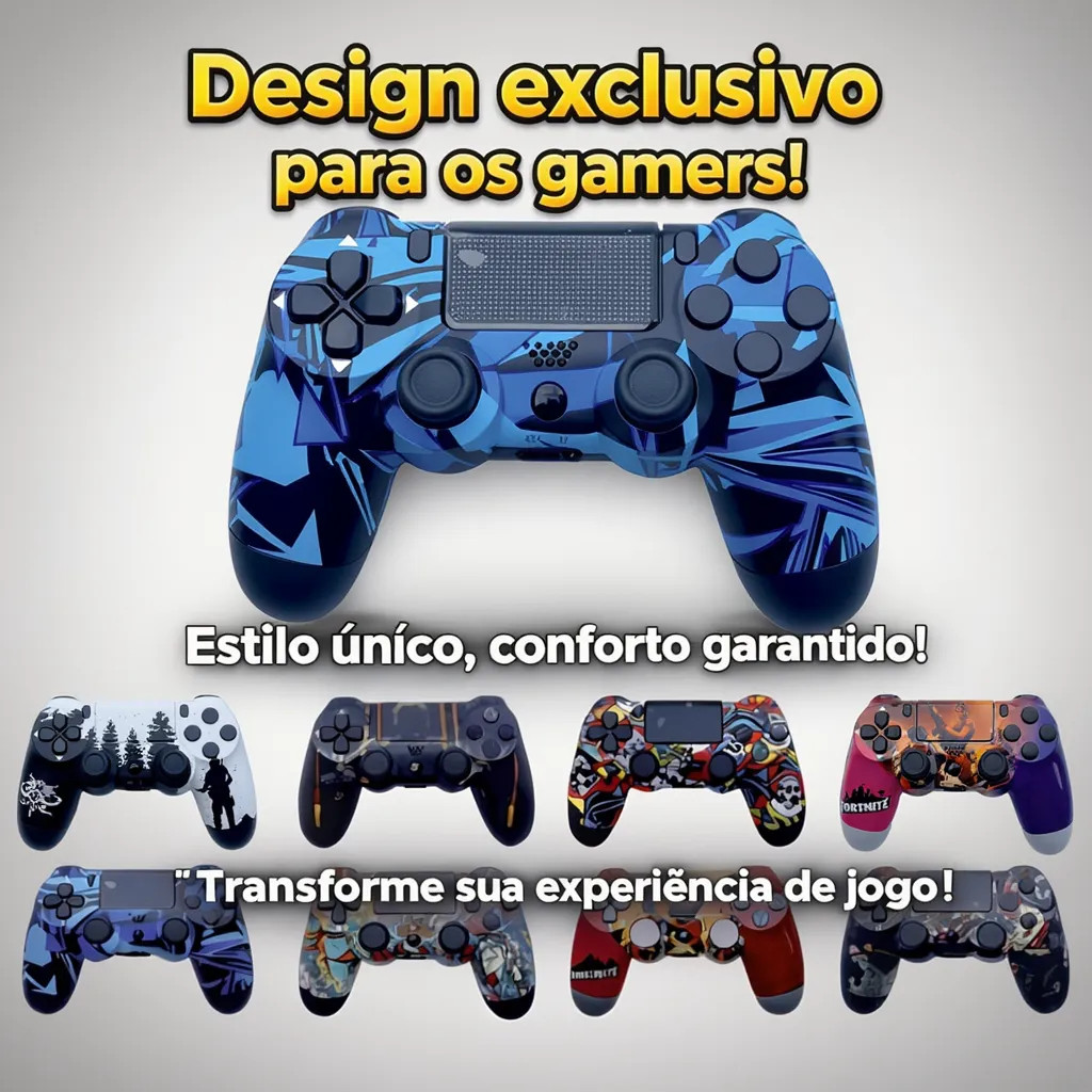 Controle Premium Sem Fio Temático Camuflagem para