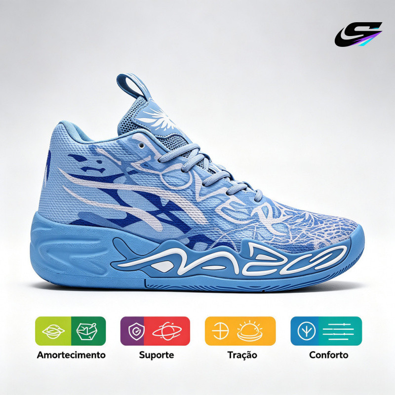 Tênis de basquete unissex elegantes, adequados pa