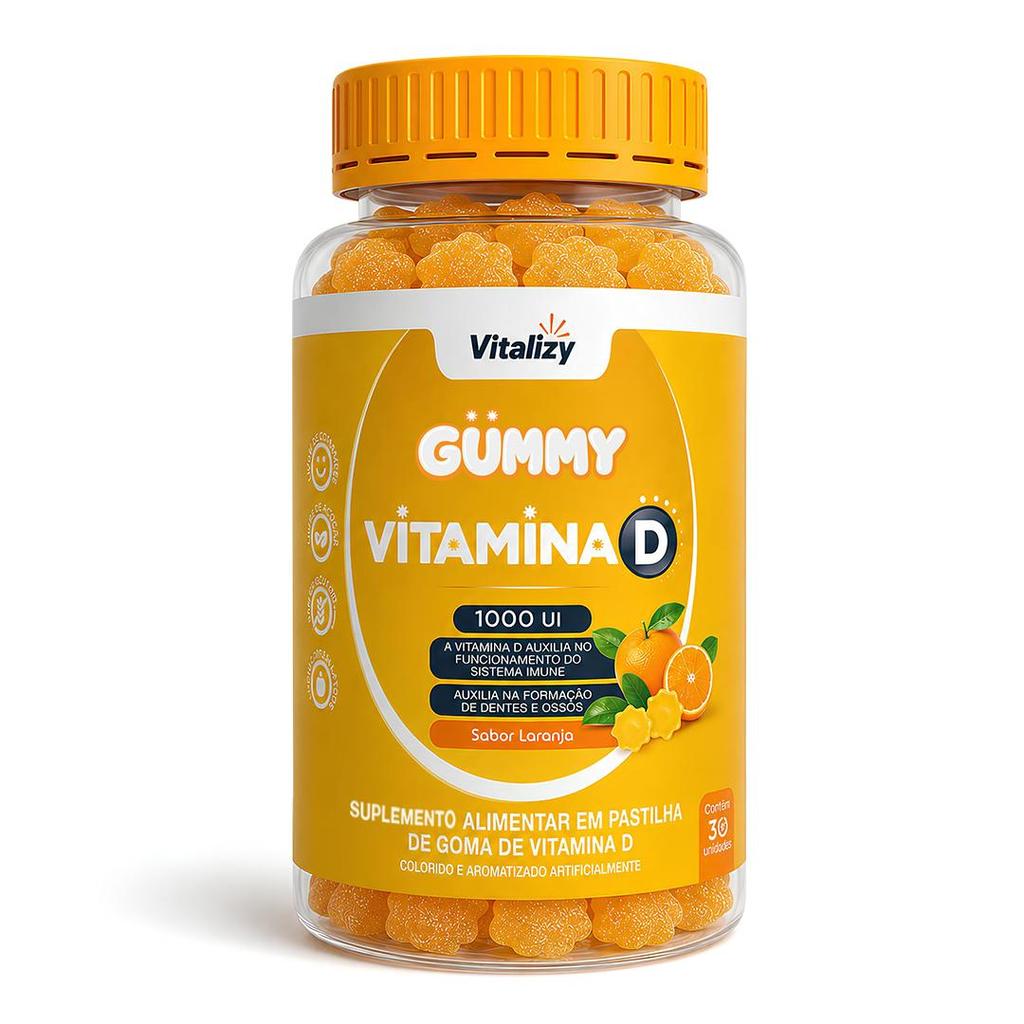 Vitamina D em Goma Gummy 30 Gomas Sabor Laranja Al