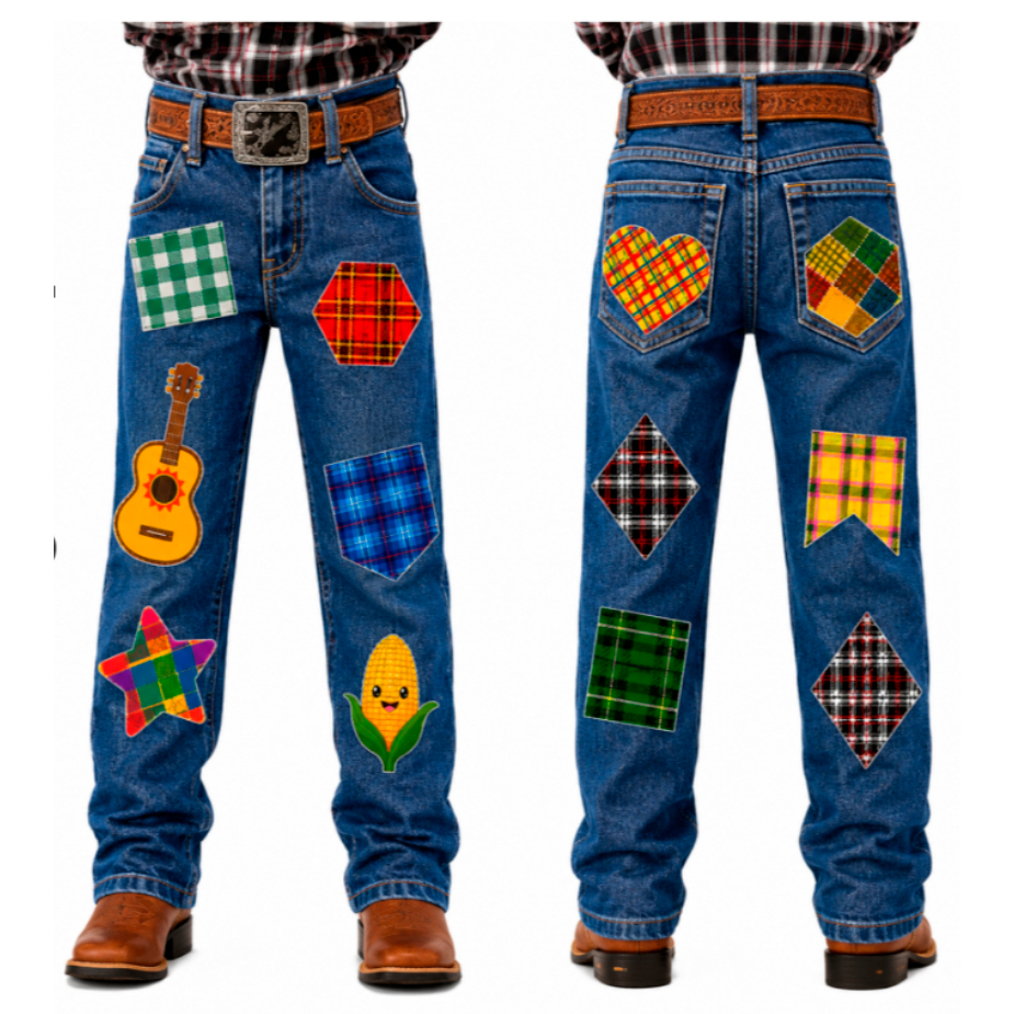 Adesivos Para Roupa Festa Junina Retalho Remendo e