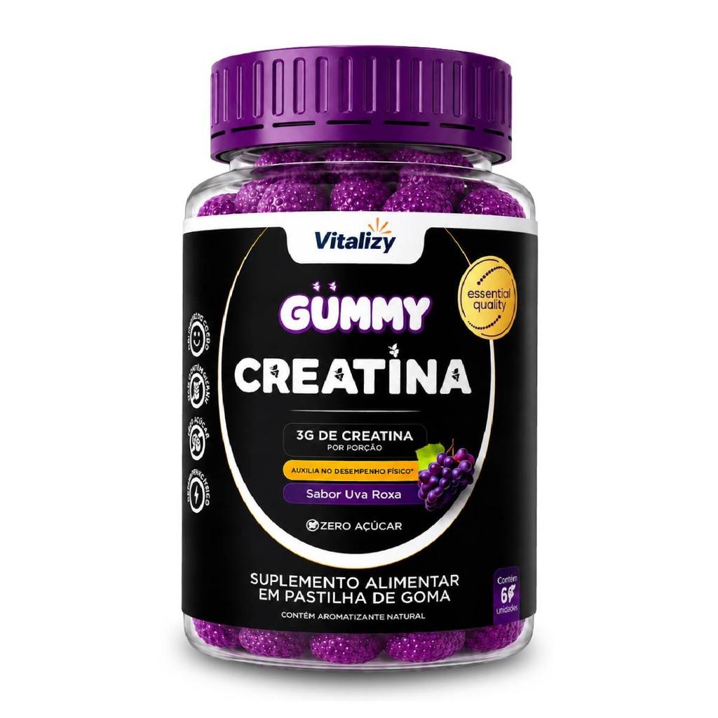 Creatina em Goma Gummy 3g Zero Açúcar 60 Gomas S