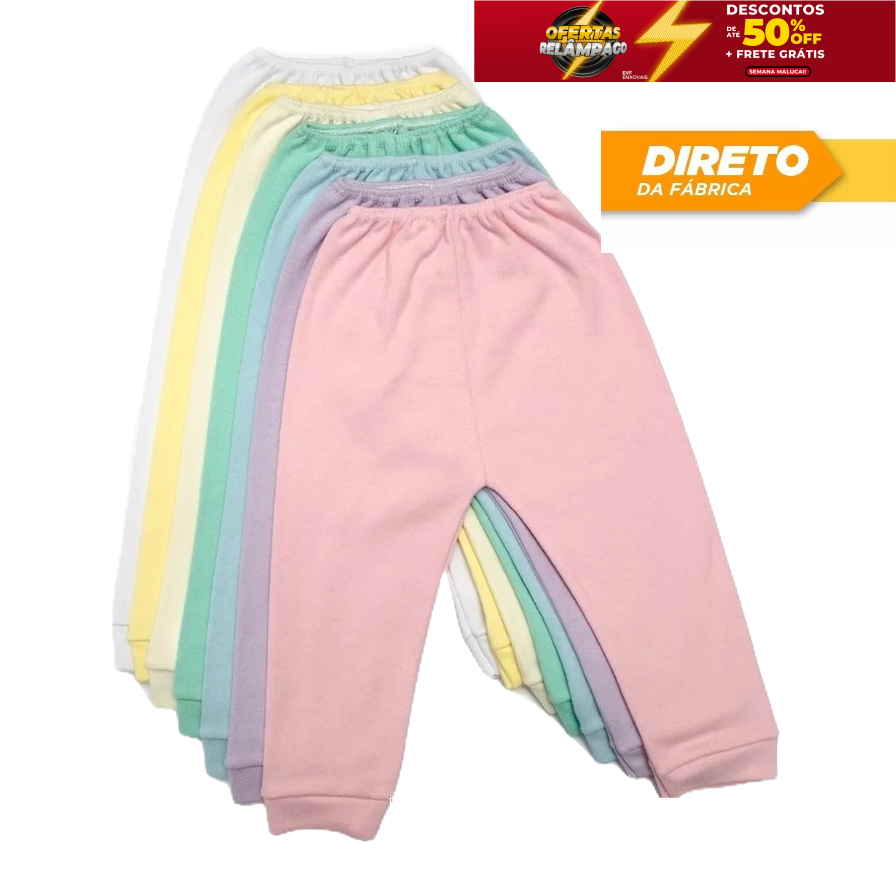 Mijão Culote Calça Sem Pé Pé com Punho Bebê A