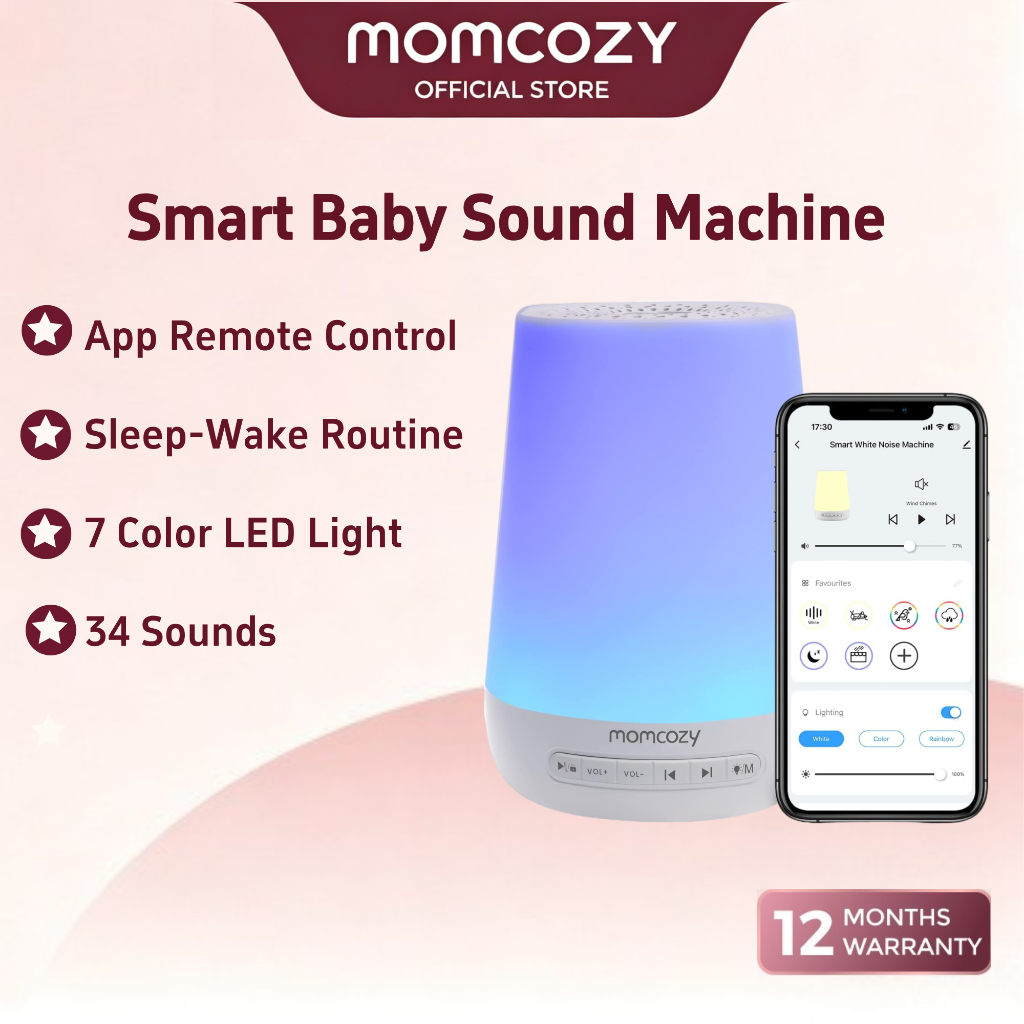 Máquina De Ruído Branco Momcozy Para Bebês Dorm