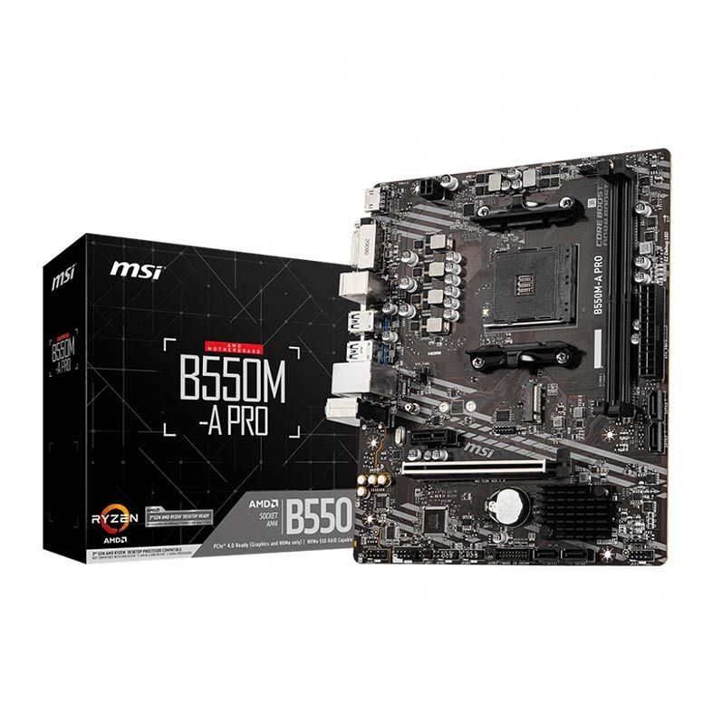 Placa Mãe MSI B550M-A PRO, DDR4, Socket AMD AM4,
