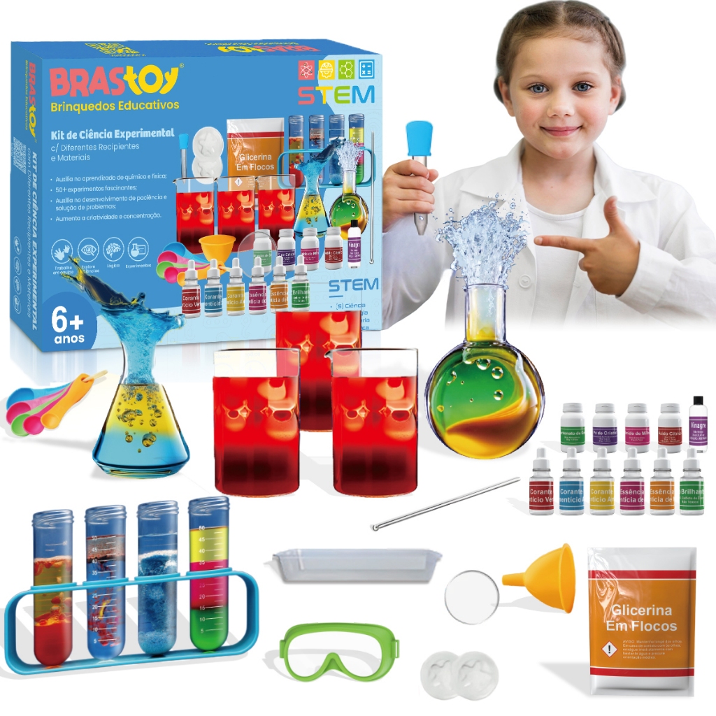 BRASTOY Kit de Laboratório Experiências Científ