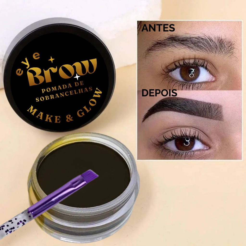 Creme para Sobrancelhas Gel e Cera Com Pincel Chan