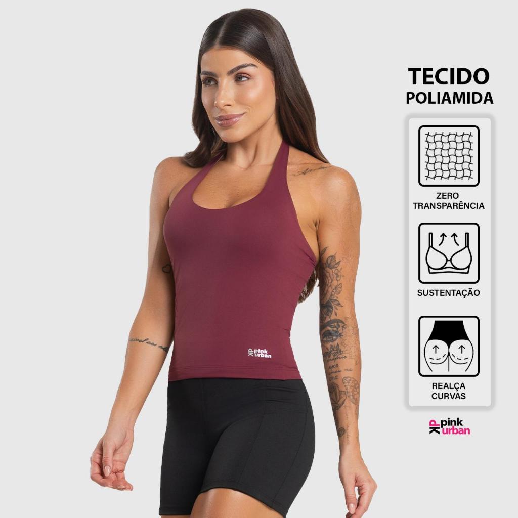 Regata Fitness Feminino Frente Única Sustentaçã
