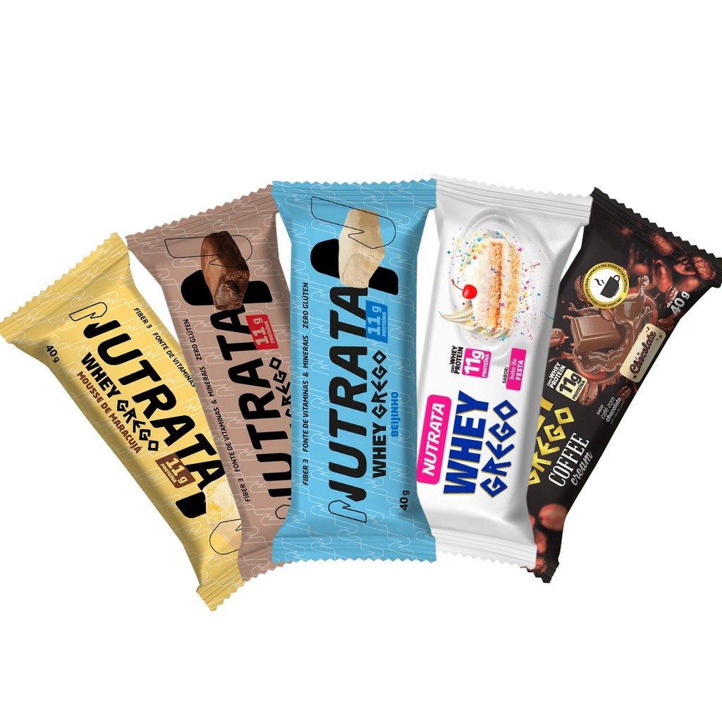 Barra Whey Grego Display 12Und – Nutrata