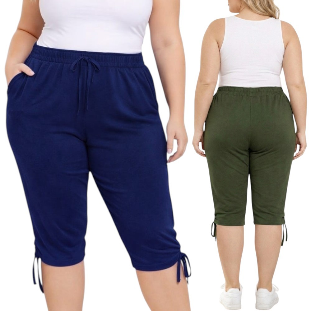 Capri Plus Size Viscolycra Bermuda Feminina Skinny
