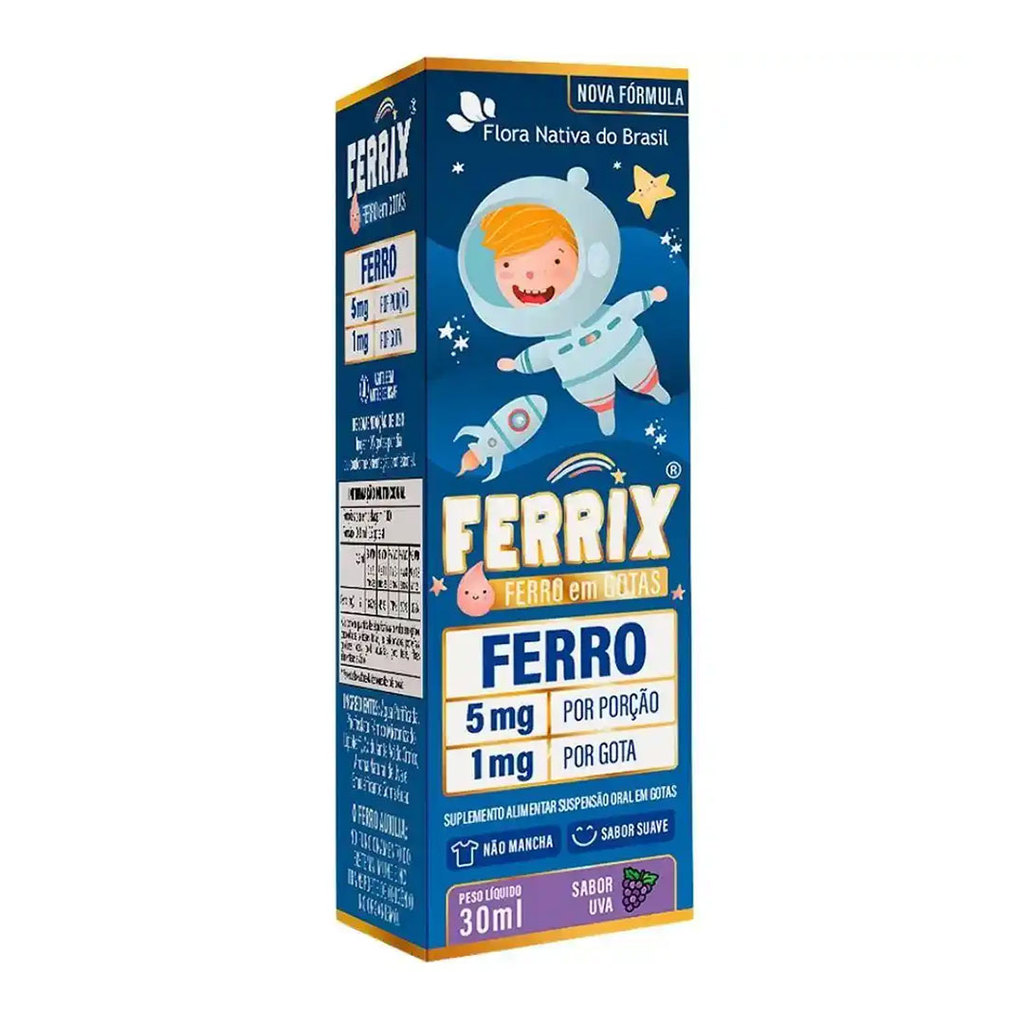 Ferrix Kids Flora Nativa Ferro Em Gotas 30ml Sabor