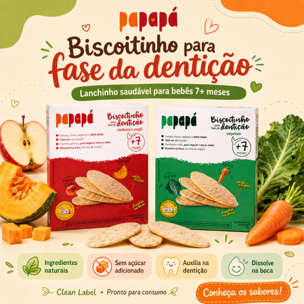 Biscoito para Fase de Dentição Clean Label Orgâ