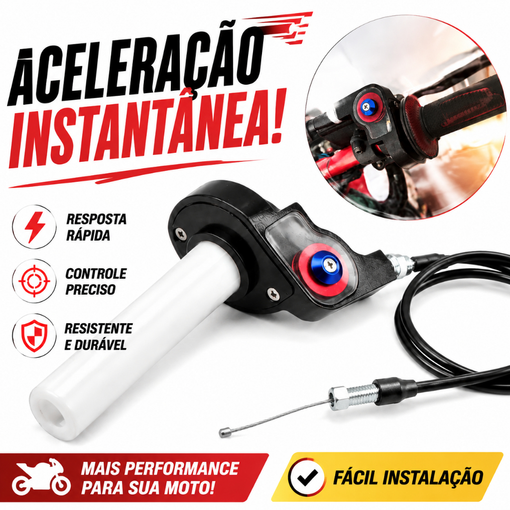 Punho acelerador rápido universal moto