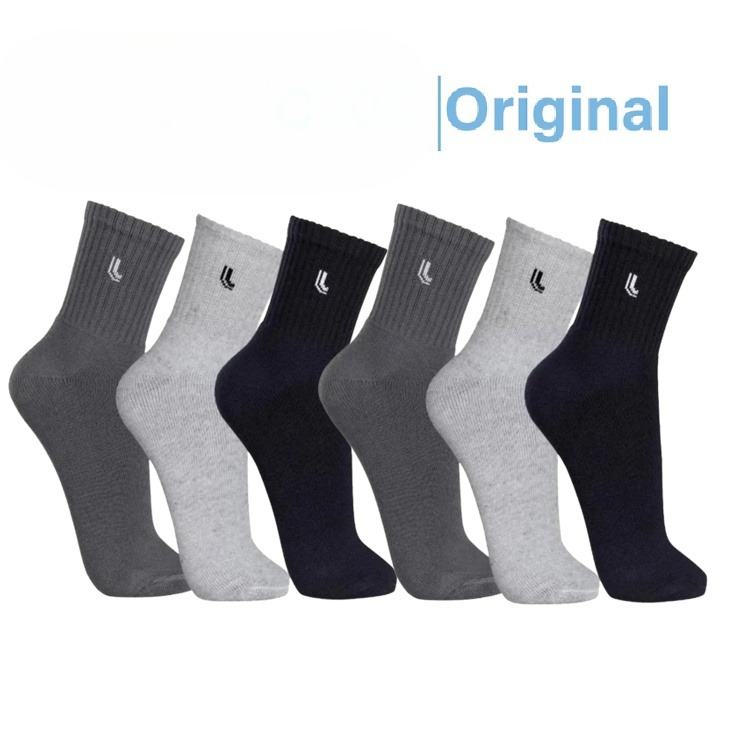 6 Pares De Meias De Algodão De Corte Médio Para 