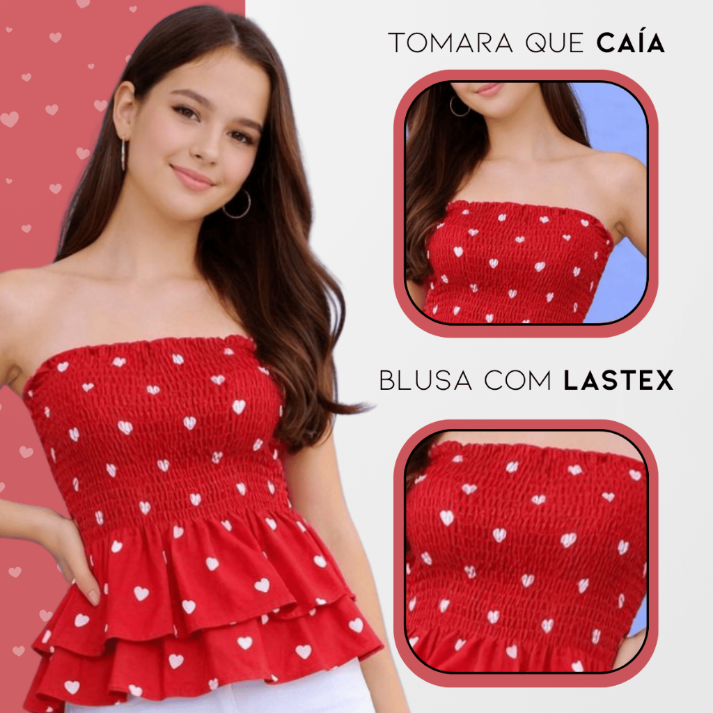 Blusa Juvenil Feminina Tomara que Caia Batinha Las