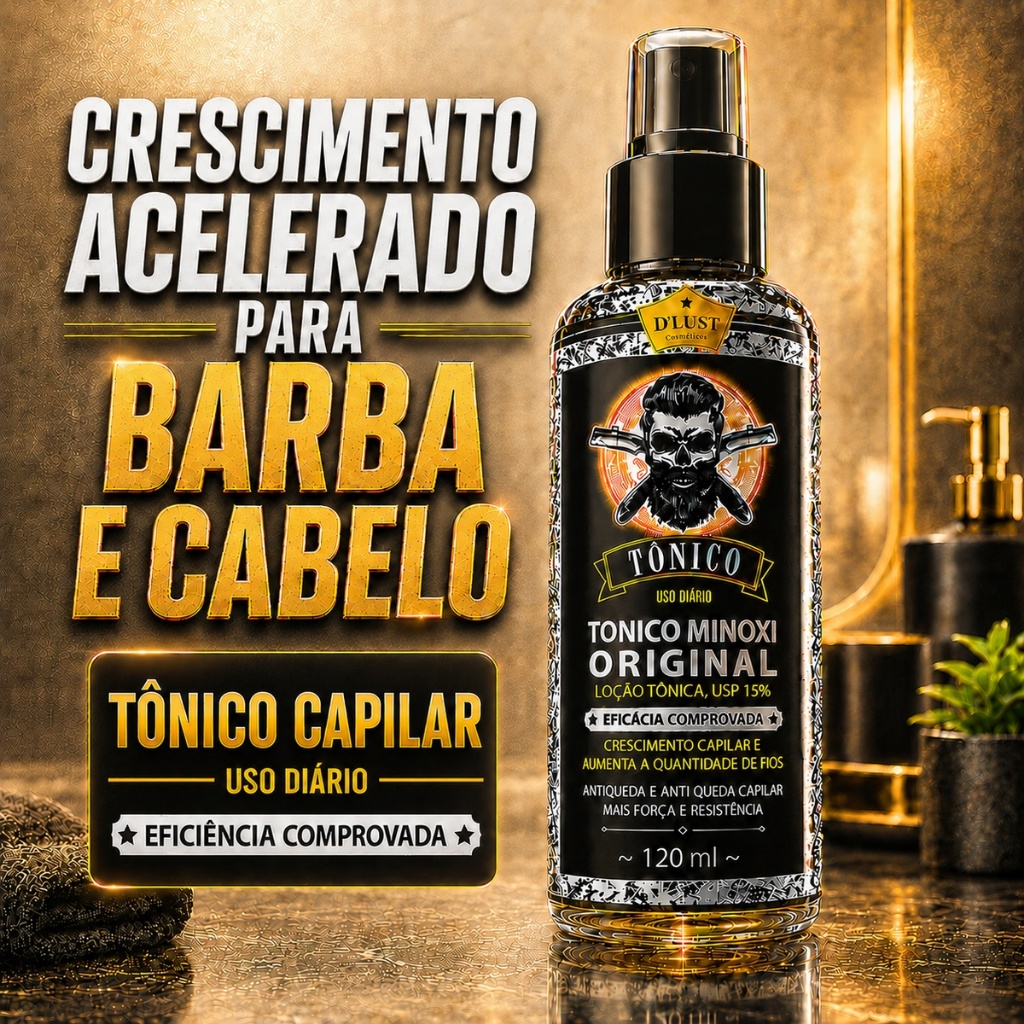 Tônico Capilar Barba Cabelo Sobrancelha Crescimen