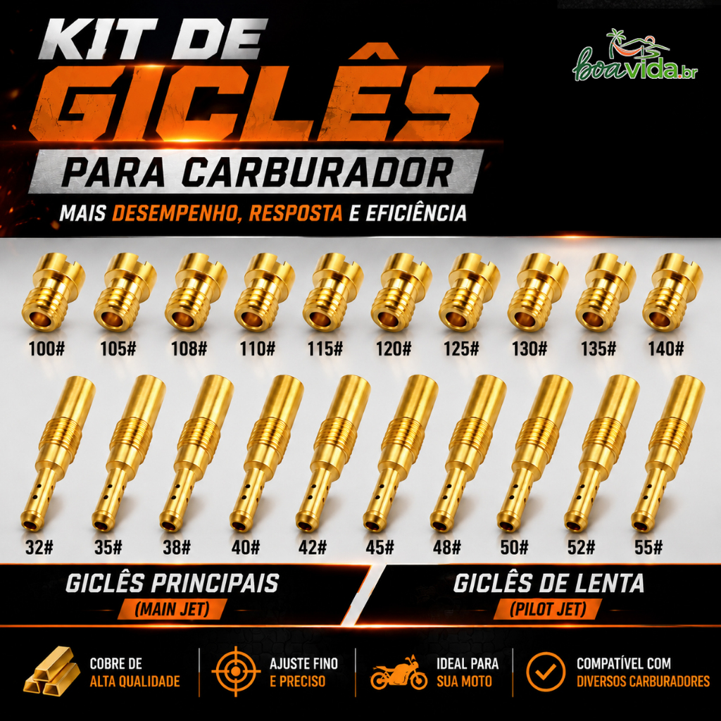 Kit 20 GiclêS Carburador Gigles Cg FAN Titan BROS