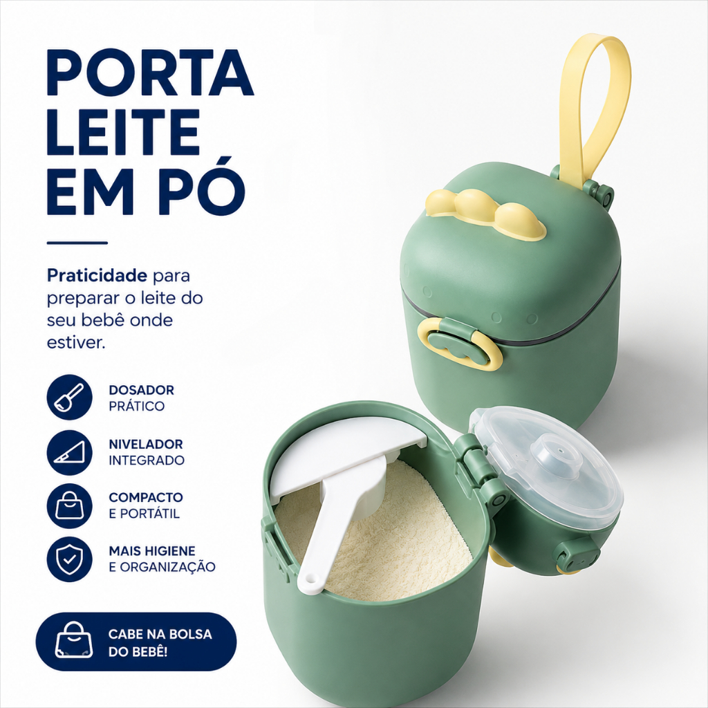 Porta Leite em Pó Bebê Com Dosador e Nivelador I