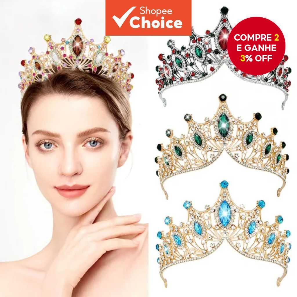 Tiara Coroa Para Noiva Quinceanera Princesa Festa 