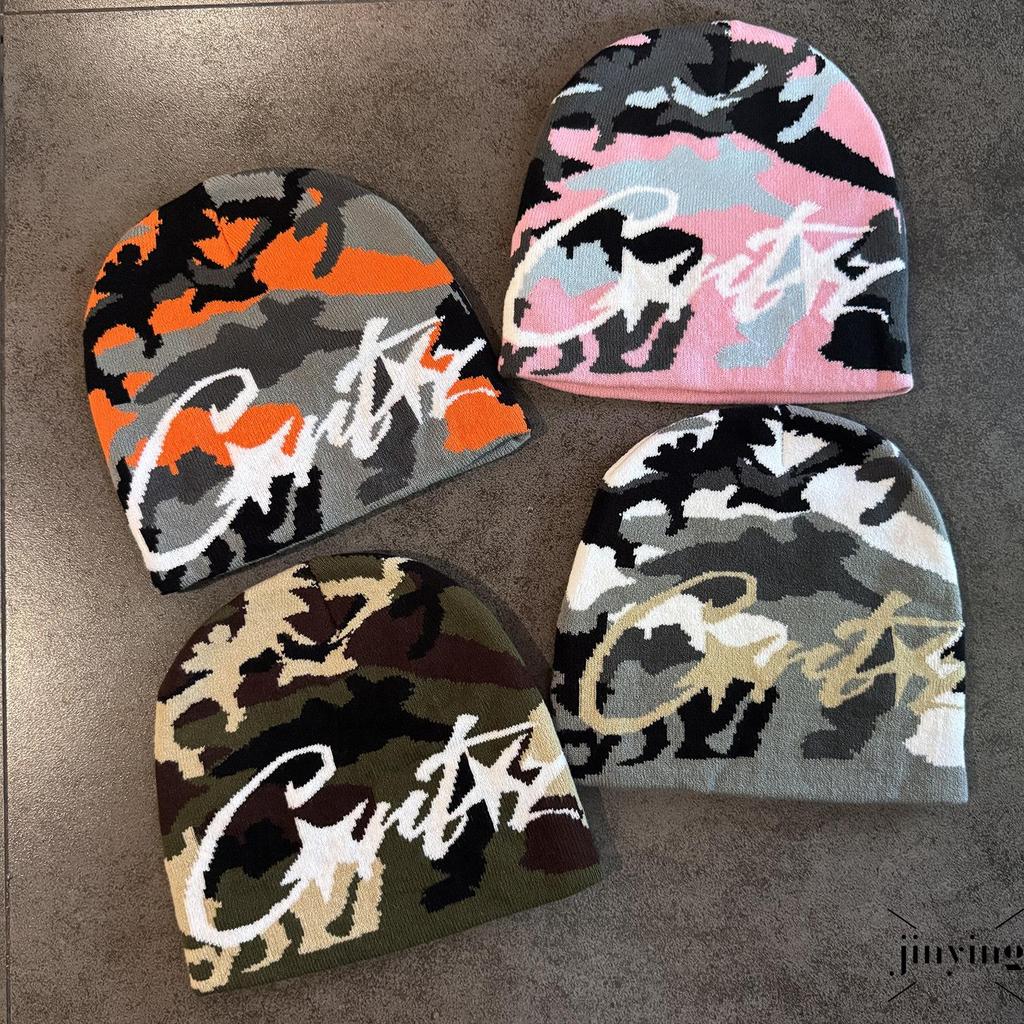 Chapéu De Lã Tricotado Com Camuflagem Retrô  Pu