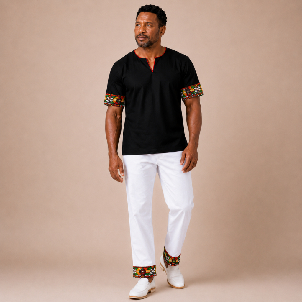 Conjunto Roupa de Ração Masculina Umbanda Candom
