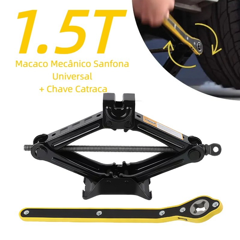 Macaco Hidráulico 1,5 Ton | Kit Completo com Chav