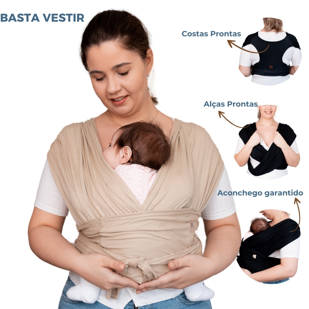 Sling de Vestir sem amarrar , Little Beni, Caguru,